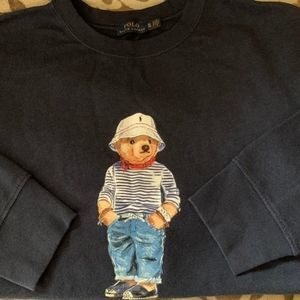 POLO RALPH LAUREN BLUE LABEL POLO BEAR NAVY BLUE WOMAN SWEATSHIRT SIZE US XL